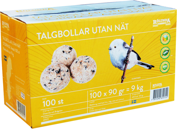 Talgbollar Utan nät 100-pack Rölunda